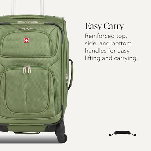 Sion Softside Expandable Spinner Luggage Durable Lightweight Travel Suitcase (2 Count)
