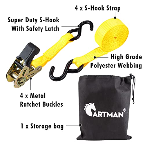 Ratchet Tie Down Straps (4 Count)