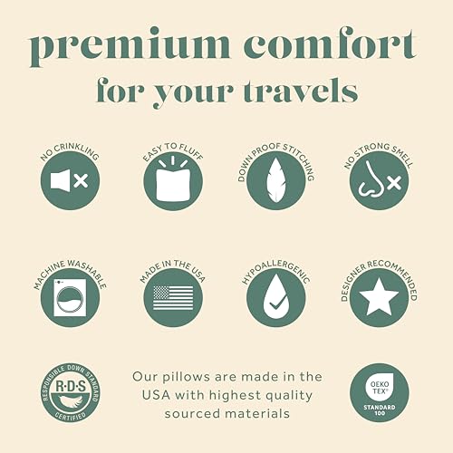 800 Fill Power European Goose Down Travel Pillow