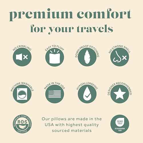 800 Fill Power European Goose Down Travel Pillow