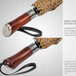 Folding Umbrella Lux Hardwood Handle Pimlico Mustard Navy