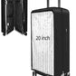 Upgraded Double Zippered Transparent PVC Suitcase Cover 20 Inch