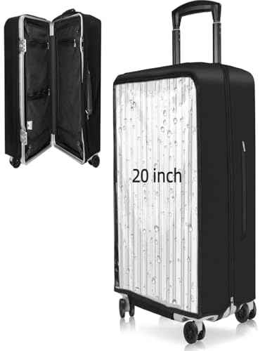 Upgraded Double Zippered Transparent PVC Suitcase Cover 20 Inch