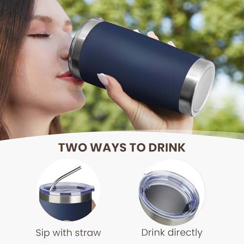 20oz Tumbler 12 Pack Double Wall Vacuum Insulated Travel Mug Bulk (12 Count)
