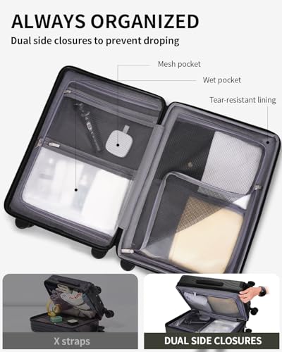 Hardside Expandable Carry On Luggage Sets (2 Count)
