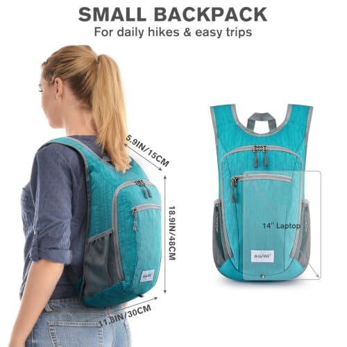10 15L Small Rucksack Foldable Backpack Lightweight Packable Daypack Travel Outdoor Hiking Shoulder Bag