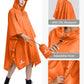 Hooded Rain Poncho Waterproof Raincoat Jacket for Men Women Adults