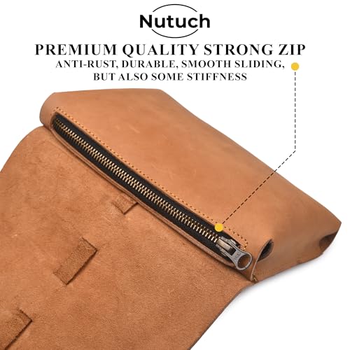 Leather Tech Pouch for Cables Chargers Phone
