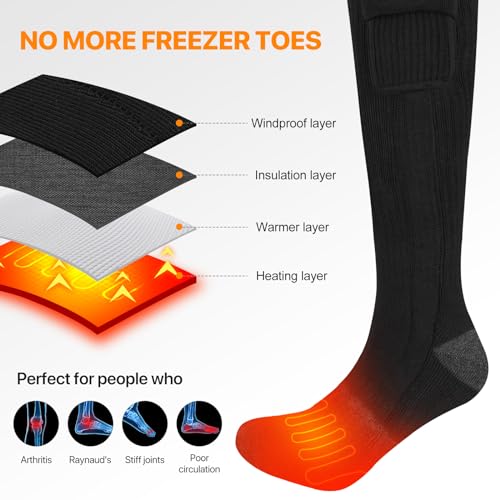 Upgraded Rechargeable Electric Heated Socks