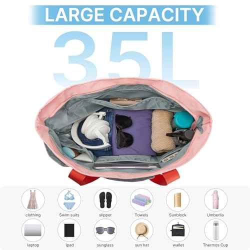 Beach Bag Waterproof Beach Tote Pool Bags for Women