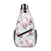 Sling Bag Vintage Floral Hiking Daypack Crossbody Shoulder Backpack Travel Chest Pack for Men Women