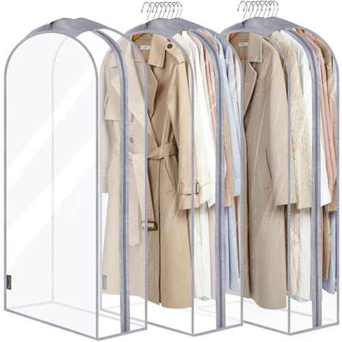 3PK Clear Garment Bags for Hanging Clothes (3 Count)