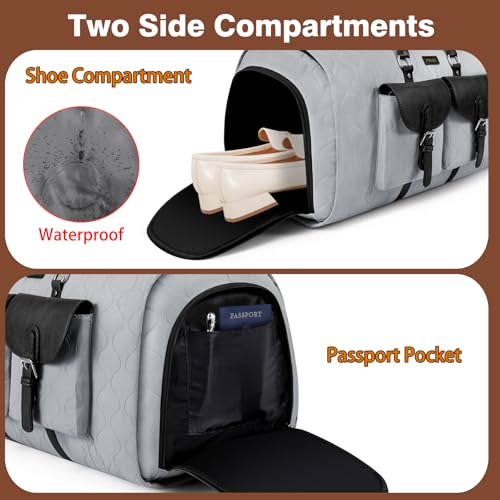 Garment Bag for Travel Convertible Carry on Travel Duffel Bag for Men Women