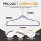 Premium Velvet Hangers 50 Pack Ultra Thin Non Slip Adult Felt Space Saving Suit Hanger for Closet Heavy Duty Coat Pants Jackets Dress Hangers 360° Swivel Hook Hold Upto 10 lbs Purple Hangers (50 Count)