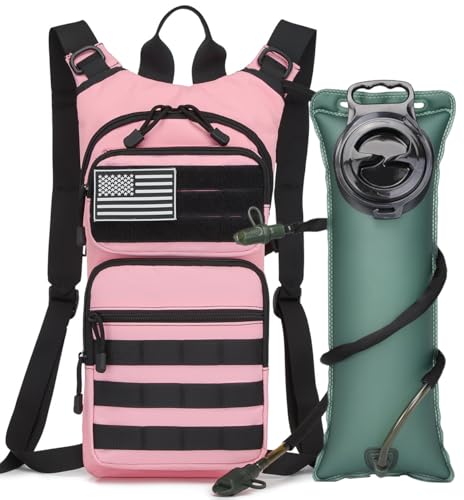 Insulated Water Hydration Pack Bag with 3L TPU Bladder Tactical Molle Hydration Backpack for Hiking Cycling Running