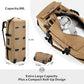 45/80/100L Rolling Duffel Bag with Wheels, Large Durable Travel Duffle + Toiletry Bag, Heavy Duty, Packable, Foldable with Shoulder Straps- Use as Luggage or Backpack, Men/Women (Tan)