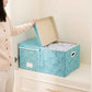 Extra Large Collapsible Storage Cubes with Lids Fabric Decorative Storage Bins Boxes Organizer Baskets with Cover Handles for Bedroom Closet Living Room 19.6x15.7x11.8 Inch 3 Pack (3 Count)