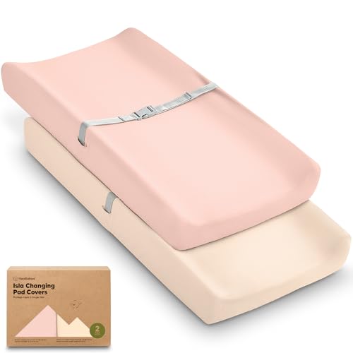 2 Pack Baby Changing Pad Cover for Girl (2 Count)