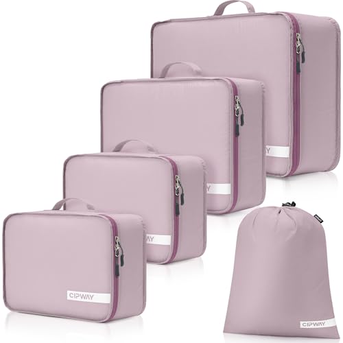 Travel Packing Cubes for Women 5 Set Mauve Pink