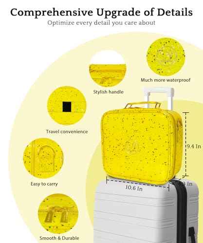 Travel Makeup Bag Cosmetic Bag with Lighted Mirror