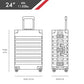All Aluminum Luggage with TSA Locks Metal Hard Shell Zipperless Spinner Alloy Metal Suitcase