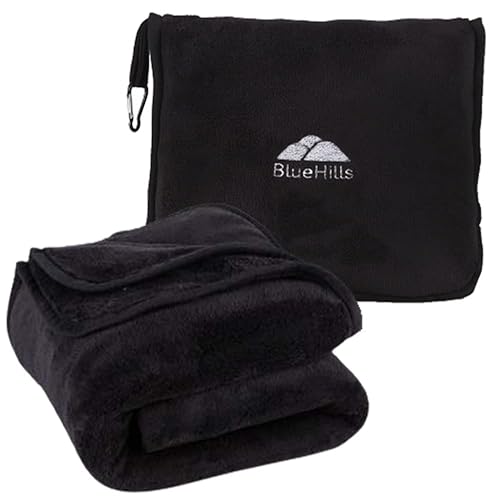 Premium Soft Long Travel Blanket Pillow Airplane Flight
