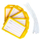 Bulk 50 Pack Premium Rigid Airline Luggage Tag Holders with 6" Worm Loops