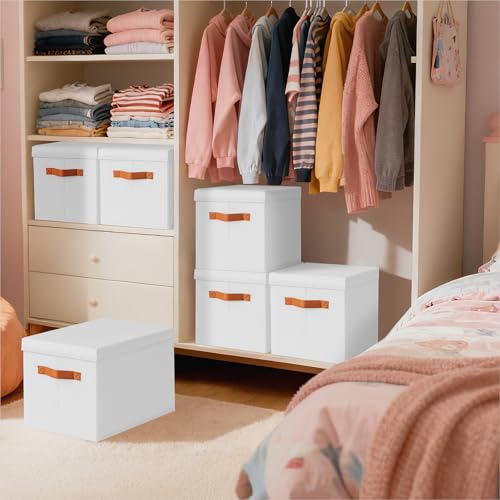 Storage Bins with Lids (6 Count)
