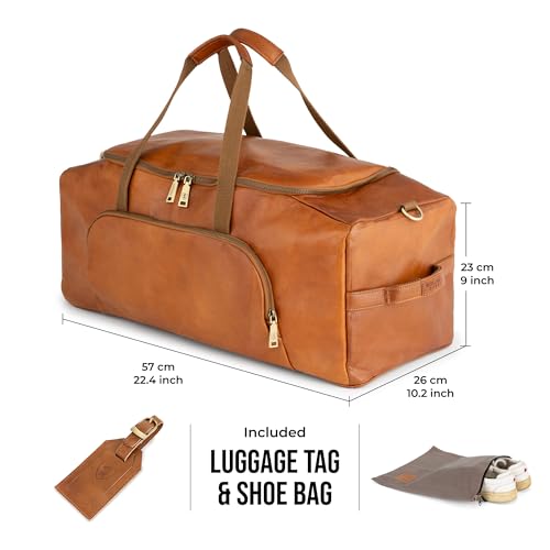 Vintage Genuine Leather Duffle Bags For Men Denver XL