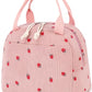 Lunch Bag for Women Men Cute Corduroy Lunch Tote Bags Reusable Insulated Lunch Box Large Capacity Reusable Insulated Cooler for Work Picnic or Travel