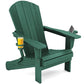 Outdoor Adirondack Chairs with 2 Cup Holders
