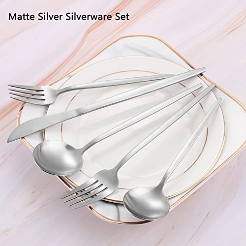 Matte Silverware Set (4 Count)