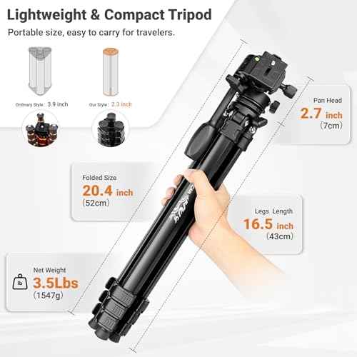 66" Travel Tripod for Camera