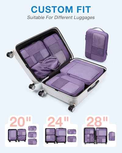 Compression Packing Cubes for Travel (6 Count)