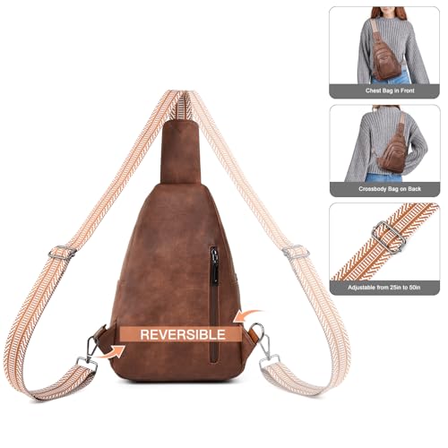 10L Crossbody Sling Bag for Women Men Anti Theft Cross Body Fanny Pack Belt Bag Purse Gifts for Women Faux Leather