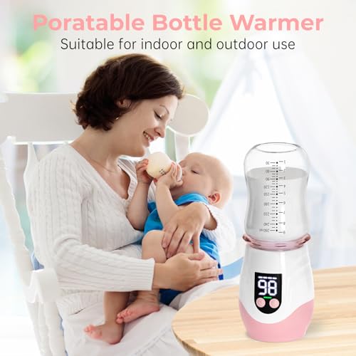 Portable Cordless Baby Bottle Warmer for Travel (6.7628 Fl Oz)
