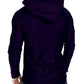 Mens Fashion Athletic Hoodies Sport Sweatshirt Solid Color Fleece Pullover Purple Large