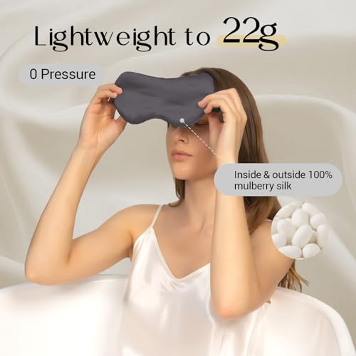 Adjustable 100% 22 Momme Mulberry Silk Sleep Mask