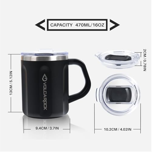 Stainless Steel Coffee Mug with Handle