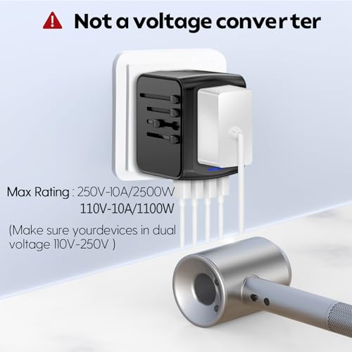 Universal Travel Plug Adapter 5 in 1 Charger
