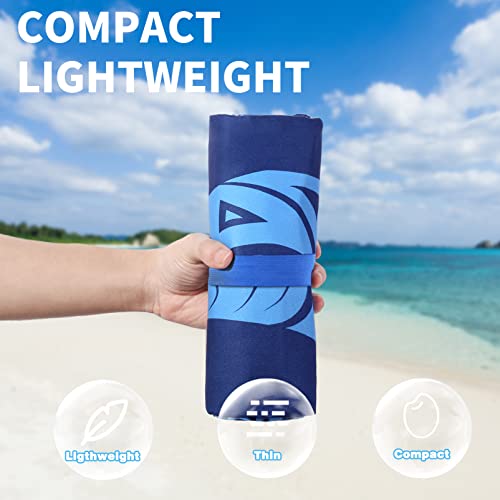 Microfiber Beach Towel Oversized 71x32 Multiple with Bag 4 Pack Bulk (4 Count)