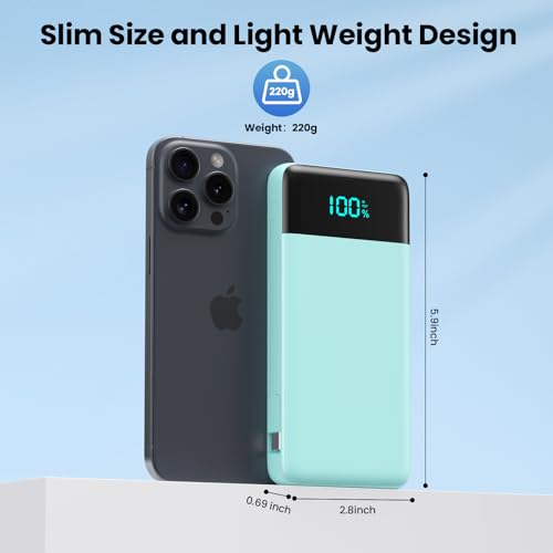 Portable Charger Power Bank for iPhone with Built