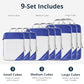 9 Set Compression Packing Cubes for Travel (9 Count)