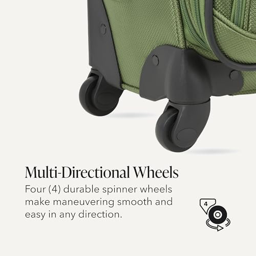 Sion Softside Expandable Spinner Luggage Durable Lightweight Travel Suitcase (3 Count)
