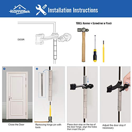 8 Pack Hinge Pin Oil Rubbed Bronze Door Stopper (8 Count)