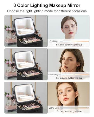 Makeup Bag with LED Mirror