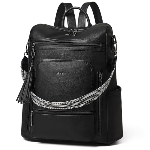 Vegan Leather Laptop Backpack for Women 15.6 inch Work Backpack Fashion Travel Backpack Purse for Travel College Work