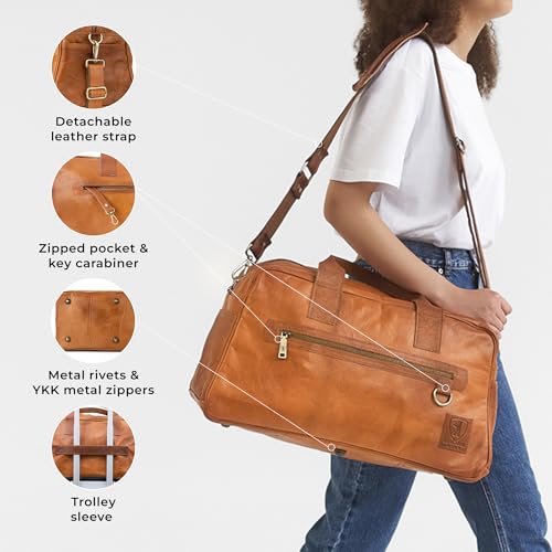 Vintage Genuine Leather Duffle Bag Austin M for Travel or the Gym