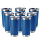 20oz Tumblers Stainless Steel Mugs with Lid Double Wall Vacuum Insulated Coffee Cups for Cold & Hot Drinks (8 Count)