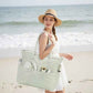 Waterproof Beach Tote Pool Bags for Women Ladies Extra Large Gym Tote Carry On Bag With Wet Compartment for Weekender Travel